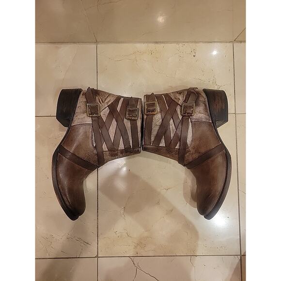 Brown Leather Ankle Boots - Picture 4 of 14